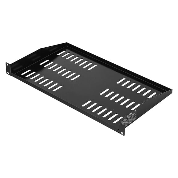 1U Server Rack 4 Pack, 50lb Ventilated Cantilever Wall/Rack Mount with Tray, 10" Depth for 19" Network Cabinet