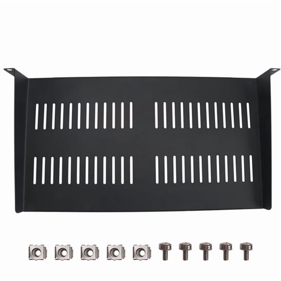 1U Server Rack Mount Shelf Vented Cantilever Tray for 19Inch Network Equipment Rack & Cabinet
