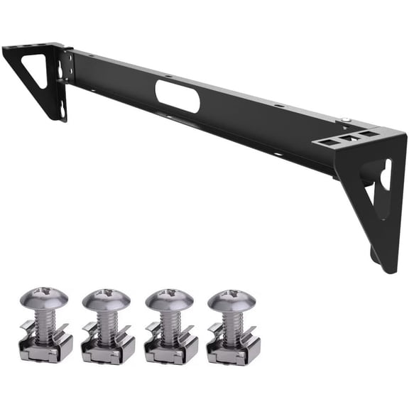 1U Vertical Wall Mount Rack - Steel Vertical Patch Panel Mounting Bracket for 19 inch Networking Equipments