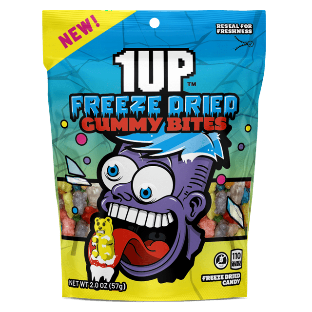 1UP Freeze Dried Gummy Bites, 2.0 oz Resealable Bag