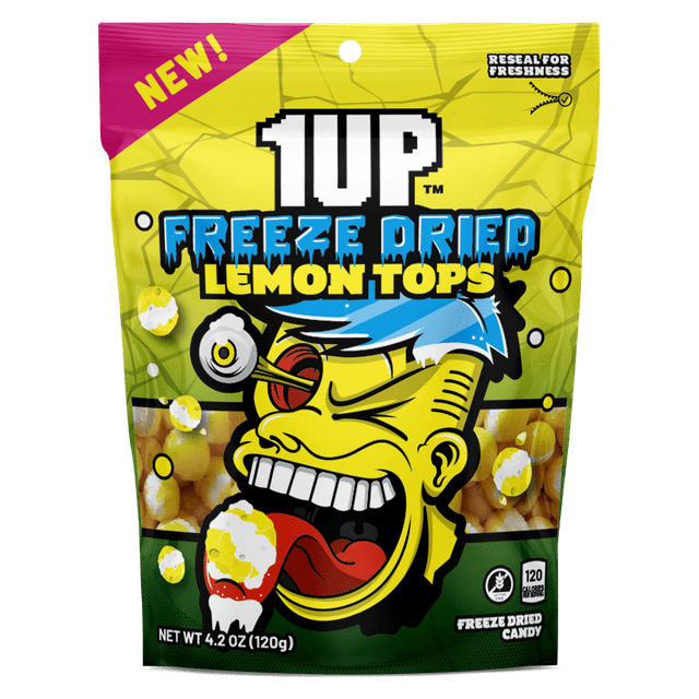 1UP Freeze Dried Lemon Tops, 4.2 OZ Resealable Bag