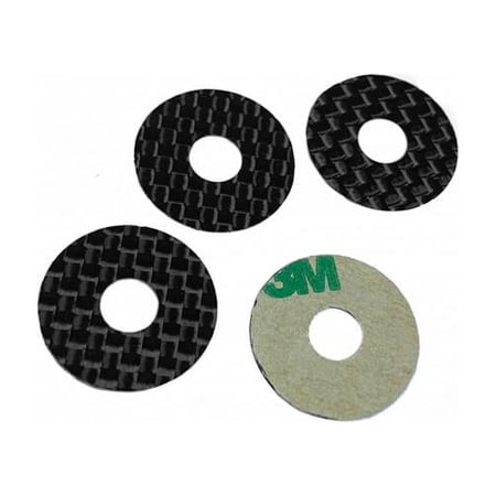 1UP Racing 1UP10401 6 mm Carbon Fiber Body Washers Adhesive Backed Post - 4 Piece