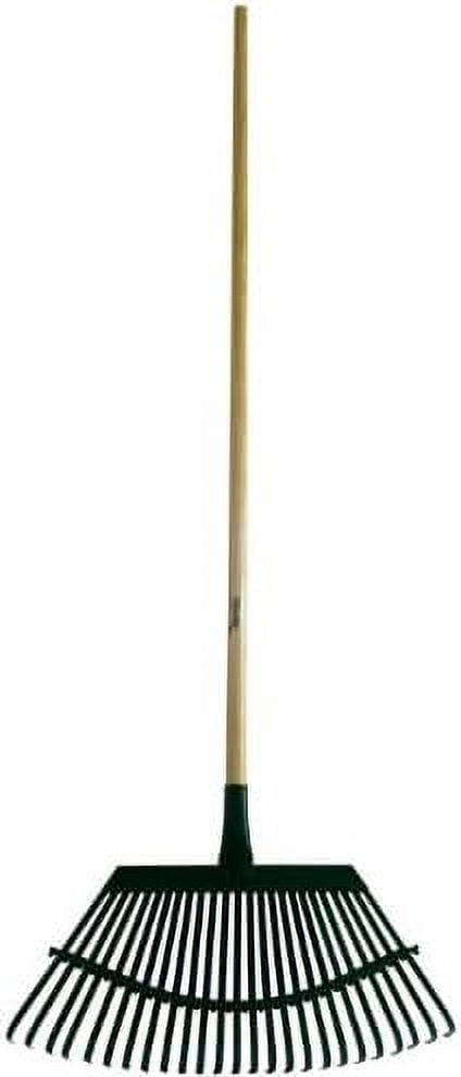 1W Lawn Rake 19-Inch Steel Head with 48-Inch Wood Handle$$Garden ...
