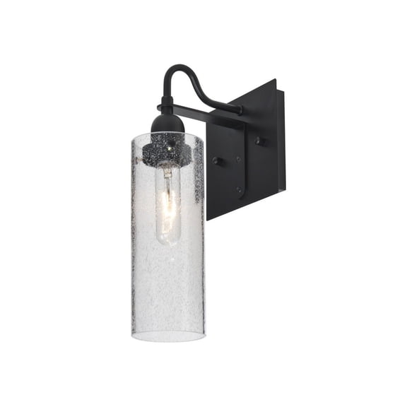 1WG-JUNI10CL-BK Besa Lighting Juni 10 - One Light Wall Sconce-Clear Bubble Glass Color