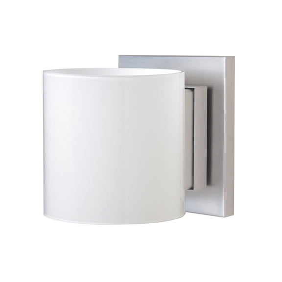 1WS-718006-SN Besa Lighting Pogo - 1 Light Mini Wall Sconce In Contemporary Style-5.5 Inches Tall and 4.75 Inches Wide-Satin Nickel Finish-Opal Glossy
