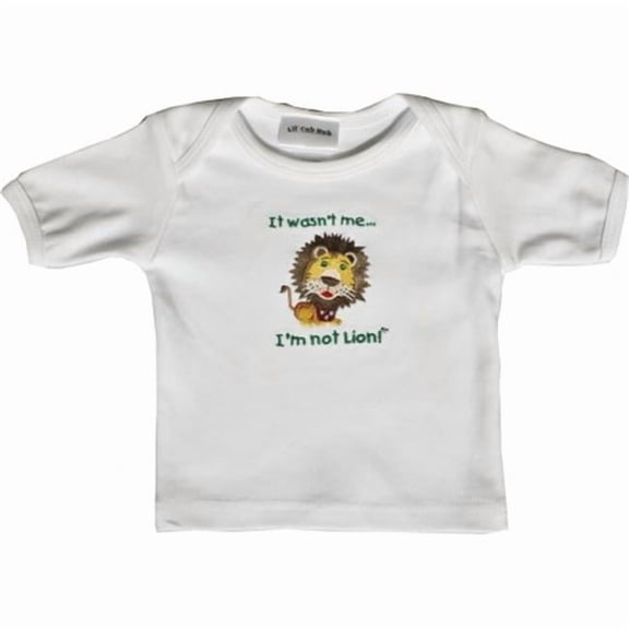 1WSSTL-1824 White Short Sleeve T-Shirt - Lion - 18-24 months