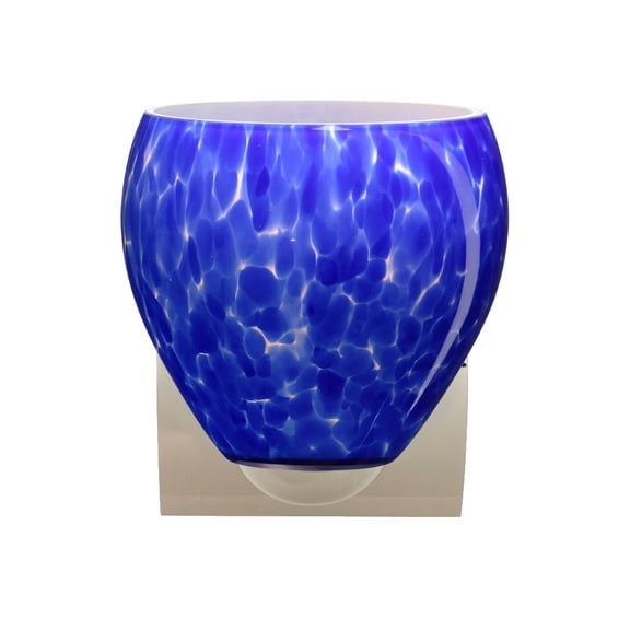 1WZ-412286-CR Besa Lighting Bolla - 1 Light Mini Wall Sconce In Contemporary Style-6.88 Inches Tall and 5.88 Inches Wide-Chrome Finish-Blue Cloud