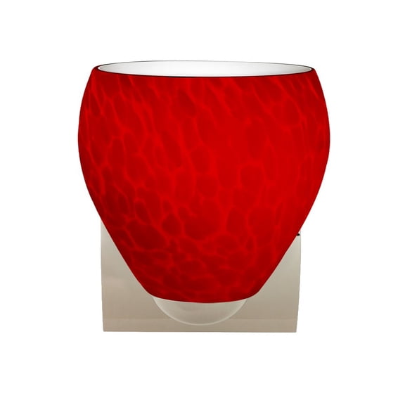 1WZ-4122RC-CR Besa Lighting Bolla - 1 Light Mini Wall Sconce In Contemporary Style-6.88 Inches Tall and 5.88 Inches Wide-Chrome Finish-Red Cloud Glass