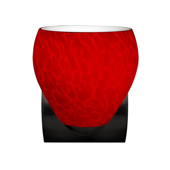 1WZ-4122RC-LED-BK Besa Lighting Bolla - 1 Light Mini Wall Sconce In Contemporary Style-6.88 Inches Tall and 5.88 Inches Wide-Black Finish-Red Cloud
