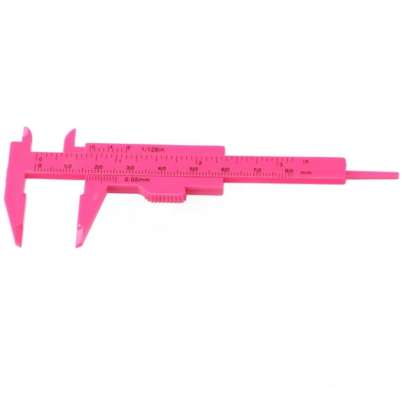 1X 0-80Mm Plastic Sliding Vernier Caliper Gauge Measure Tool Double Scale Ruler For Jewelry/Antiques Measurement Rose Red Smile Home