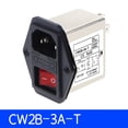 thumbnail image 1 of 1X 3A 6A 10A Cw2B-T Cw2C-T Iec Socket Type Power Filter With Light Safety Switch, 1 of 5