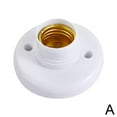 thumbnail image 1 of 1X 4X E27 Light Bulb Holder Base Fitting Screw Cap White Lamp NEW Socket O6Q7, 1 of 9