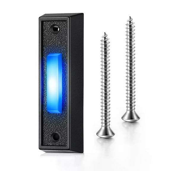 1X Abs Doorbell Button Door Bell Push Buttons Lighted Wall Mounted Home Hardware