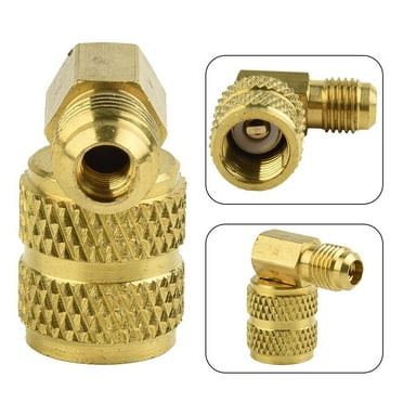 1X Air Conditioning Service Adapter M 1/4 X For 5/16 Sae With Movable Head