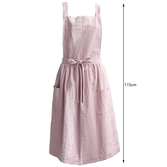 1X Apron Clearance! Home Kitchen Cotton Apron Suspender Pinafore for Cafe Florist