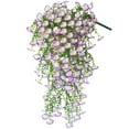 thumbnail image 1 of 1X Artificial Flower Clearance! 1 Pcs Artificial Hanging Flowers Plants Outdoor Morning Glory Faux Flowers with Leaves Realistic Hanging Petunias Plants for Home Garden Decor, 1 of 6