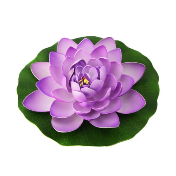 Artificial Flowers - Household Imitation - Artificial Floating Foam Flower With Water Lily Pad Artificial Floating Pool Flowers Lifelike Ornament - 1X Artificial Foam Lotus Flowers