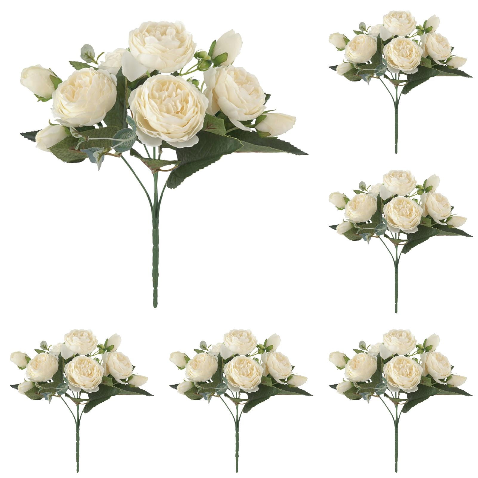 1X Artificial Rose*10 Artificial Peony Simulation Wedding Bouquetss Floral Flower Flower Hand Tied Bouquet