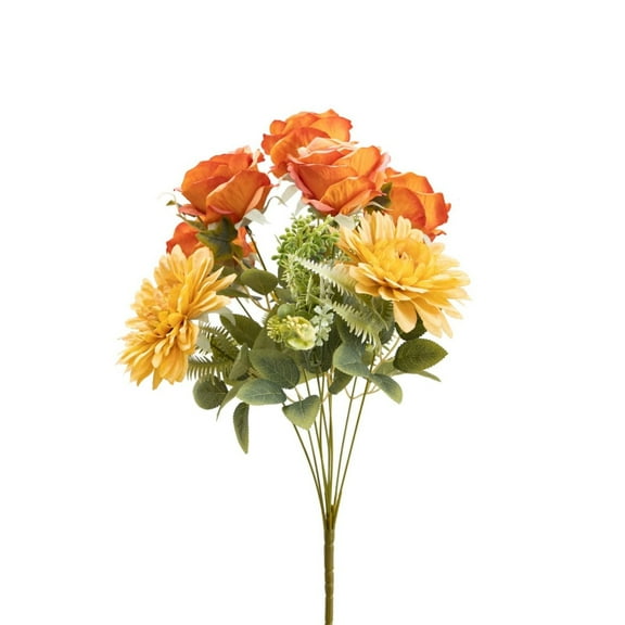 1X Artificial Rose Bouquet - Artificial Peony Silk Florals Mix Silk Peony Rose Faux Flower Hydrangea Bouquet Elegant Realistic Wedding Floral Centerpiece