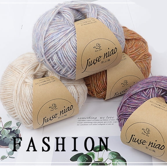 1X Ball of Yarn Colorful Cloud Cotton Hand-Knitted in Coarse Wool Crochet Diy Sweater Line Scarf Diy Knitting Diy