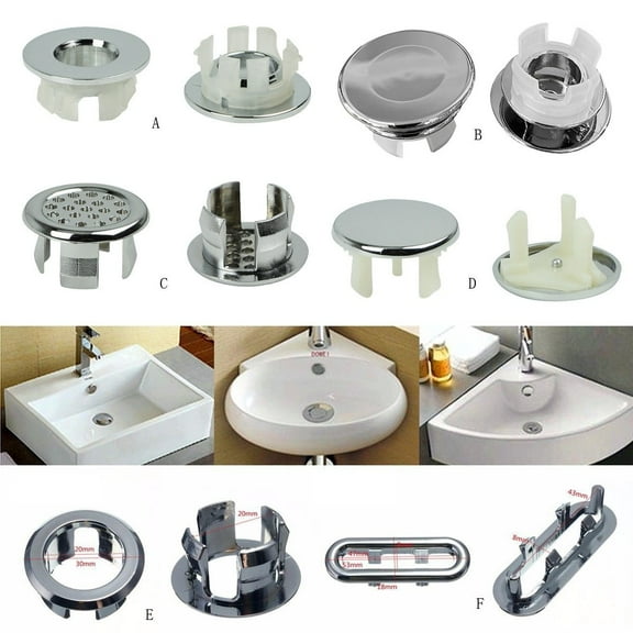 1X Basin Overflow Ring Clearance! Overflow Bathroom Ceramic Spare Artistic Sink Trim Assoeted Cover Basin Bathroom Products Bathroom Products