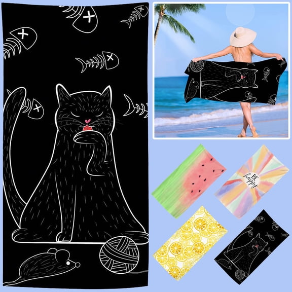 1X Bath Towel Microfiber Beach Towel Oversize Towels Tie Dye Cool Travel Pool Towel Ideal Gift for Women Men Mom Dad Friend Boyfriend Girlfriend Bath Towel