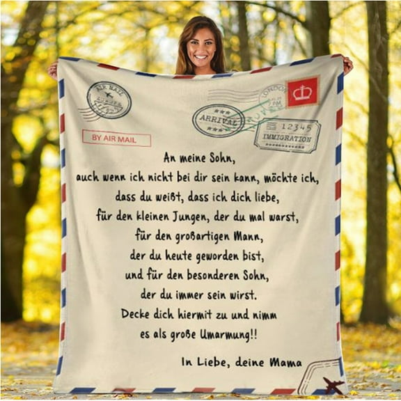 1X Blanket Comfortable Wrap Blanket Letter Blanket A Gift for Family Friends Lovers Blanket