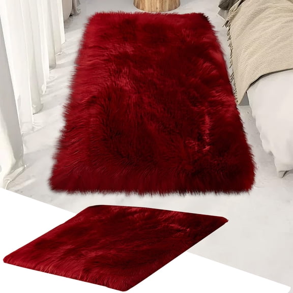 1X Carpet Modern Simple Long Wool Imitation Wool Carpet Showcase Window Display Bedroom Living Room Floating Window Entrance Floor Mat Floor Mat Carpet