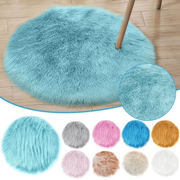 1X Carpet Wool Imitation Sheepskin Rugs Faux Furs Non Slip Bedroom Shaggy Carpet Mats Carpet