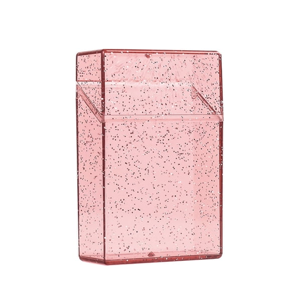 1X Cigarette Pack,Transparent Box Color Powder Box Transparent Flash Unisex Personality Fashion Portable Box