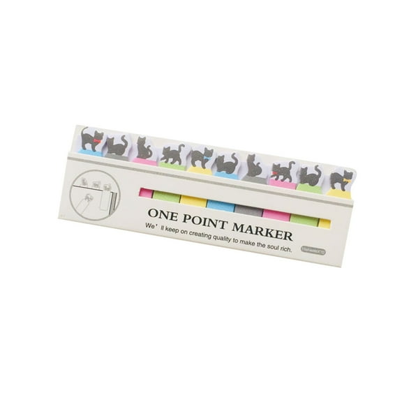 1X Creative Sticky Note Clearance! Nomeni Mini Cartoon Animals Sit in A Row N Times Creative Sticky Notes Black Cat, Post It Notes Promotion Sale!