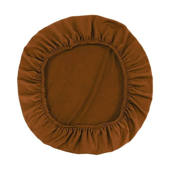 1X Cushion Cover Round Velvet Bar Stool Seat Washable Stool Cushion Slipcover Elastic Bar Chair for Chair