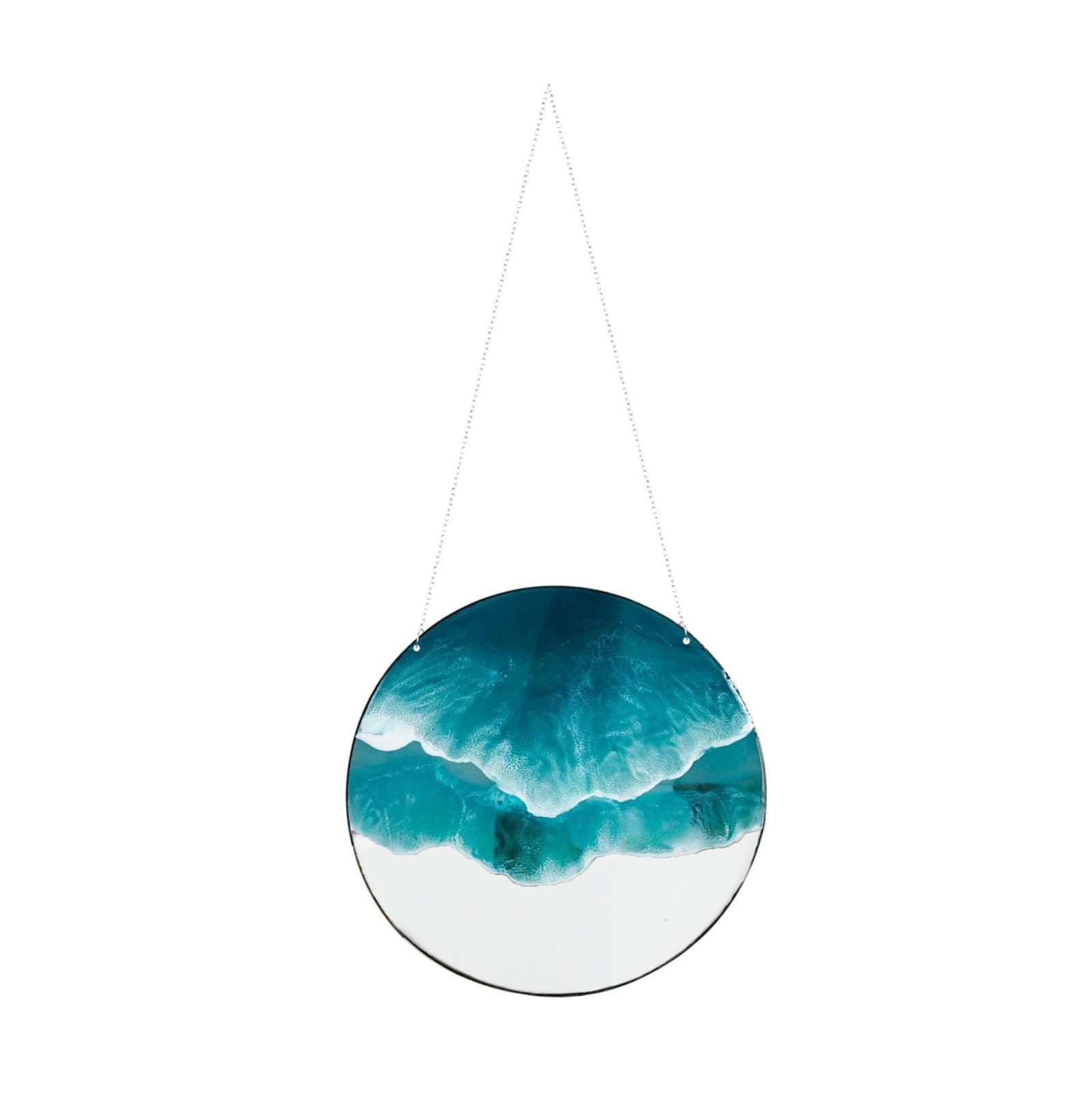 1X Decoration Household Pendant Sea & Ocean Resin Art Double Wave Wall