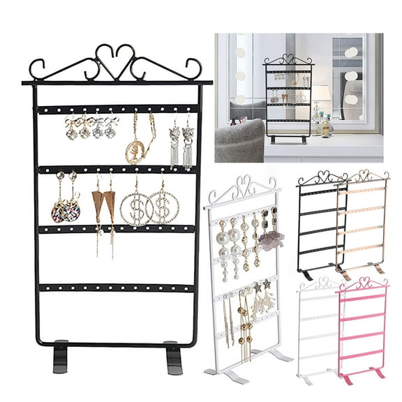 1X Display Stand Home Creative Hanging Jewelry Gift Display Stand Holder Earrings Storage Rack Home Textile Storage