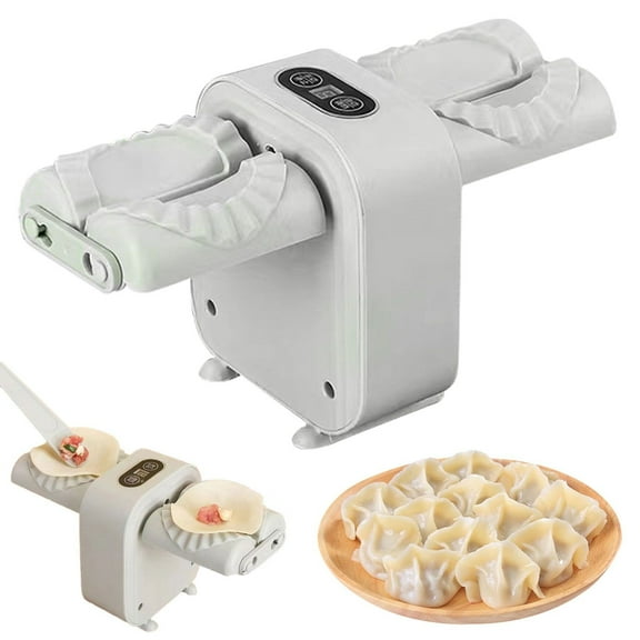 1X Double-Head Dumpling Making Machine,Double Head Dumpling Making Machine Gray,Automatic Dumpling Machine Home Kitchen Lazy Dumpling Machine Small Pressure Water Dumpling Machine