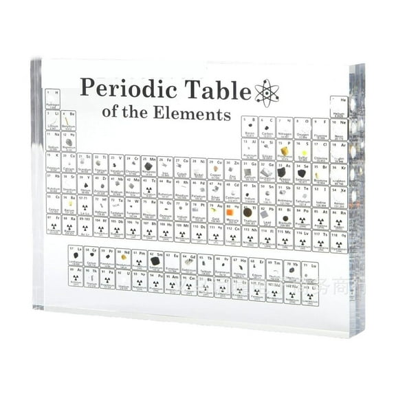 1X Element Table Decorative Item - Periodic Table with Real Inside 83 Kinds of Real & Acrylic Display Stand