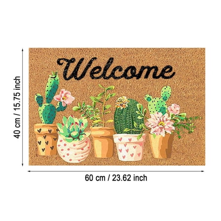 1X Floor Mat Green Welcome Mat