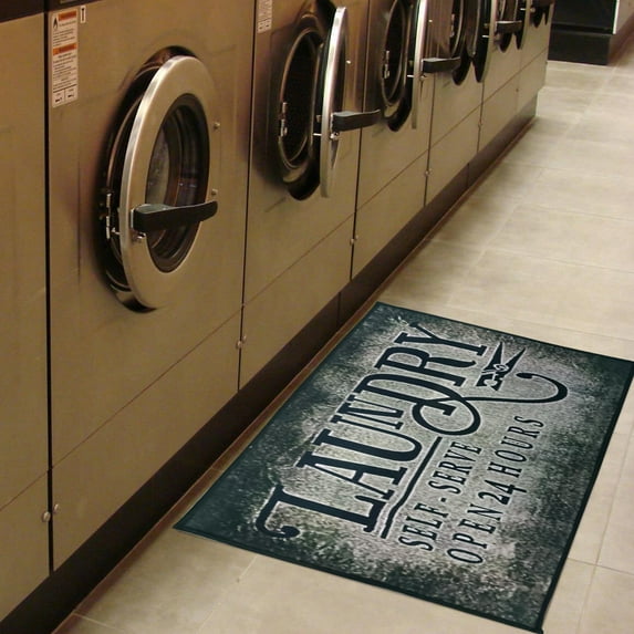 1X Floor Mat Laundry Room Carpet Anti-Slip Kitchen Floor Mats Bathroom Laundry Room Decorative Accessories Carpet