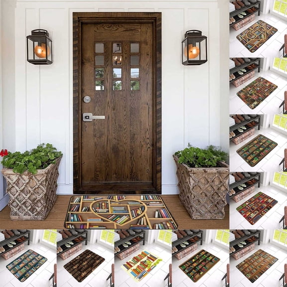 1X Floor Mat Library Doormat Bookcase Doormat Book Shelf Personalized Doormat Party Wedding Carpet