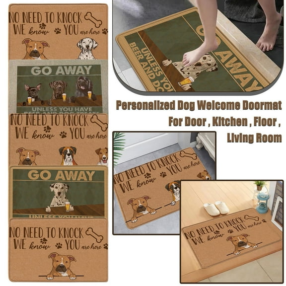 1X Floor Mat Door Mat Cartoon Dog Home Entrance Indoor Mat for Bedroom Bathroom Indoor Mat Non Sli Bathroom Products