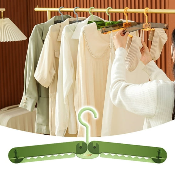 1X Folding Clothes Drying Rack Folding Clothes Hanger Portable Travel and Business Travel Clothes Hanger Clothes Hanging Tool Multifunctional Household Clothes Clip Suitable for Camping Traveling Or