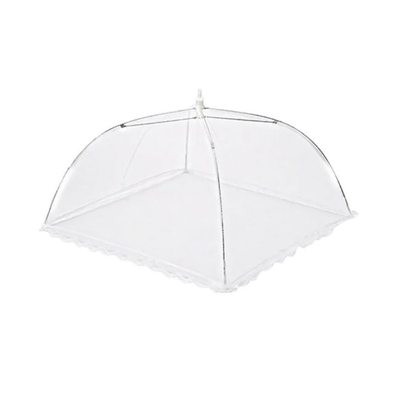 1X Food Net Cover,Anti-Fly Food Cover Net Cover 12 Inches White,Large Pop-Up Mesh Screen Food Cover Umbrella Tents Outdoor Picnic Food Covers