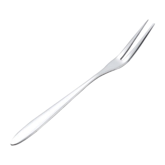 1X Fruit Forks Reusable Stainless Steel Mini Two-tine Cake Salad Forks