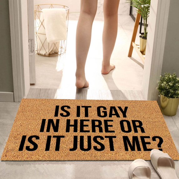 1X Gay Floor Mat Fugrandkids Welcome (Others Tolerated) Doormat Rug Custom Door Matfront Door Outdoor Entrance Porch Mat With Slip Polyester Floor Mat Carpet