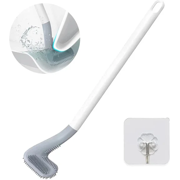1X Golf Toilet Brush Long Handled Wall Mounted Bathroom Cleaner Scrubber W/Hook