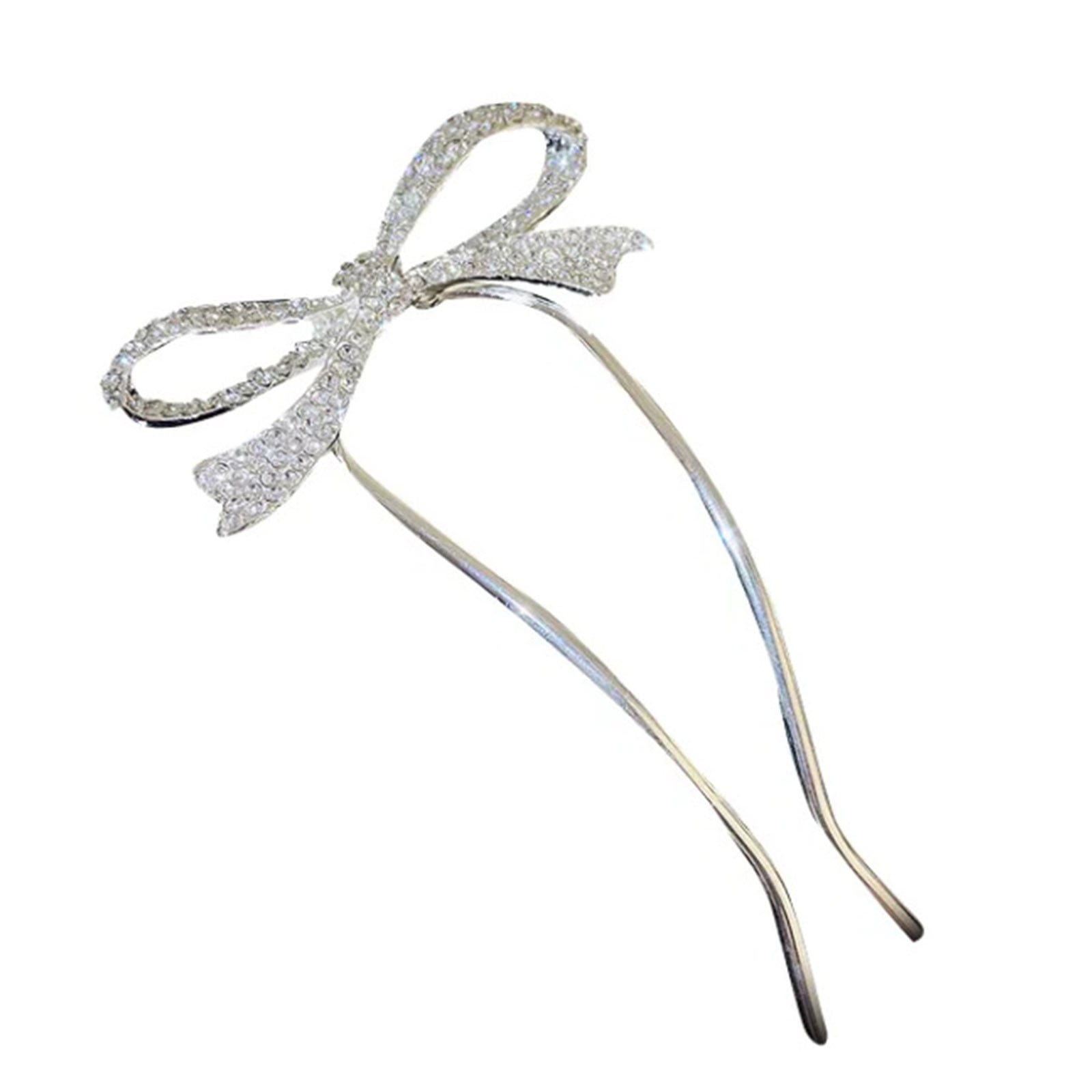 1X Hairpin Bradem Clearance Sale, Metal Rhinestone Luxury U Shaped Hair