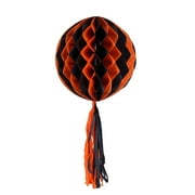 1X Honeycomb Ball Clearance! Beneky Hangs, Paper Honeycomb Ball Hanging Piece Holiday Party Decorations, Black And White Paper Honeycomb Ball Hanging Piece Holiday Party Decorations Orange