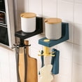 thumbnail image 1 of 1X Hook 360° Rotation Towel Rack Without Screw and Trackless Hook Kitchen Bathroom Wall, 1 of 2