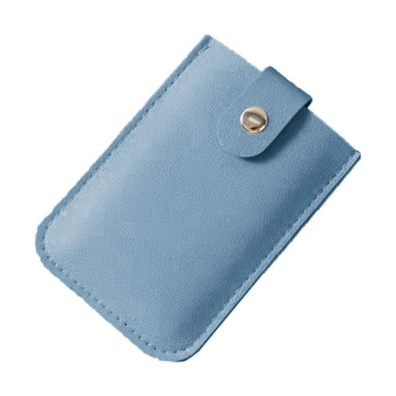 1X Id Card Holder Pull Out Card Organizer Snap Closure Leather Organizer Pouch Pull Out Credit Card Organizer Small Slim Portable Card Holder Personalized Stackable Business Card Holde