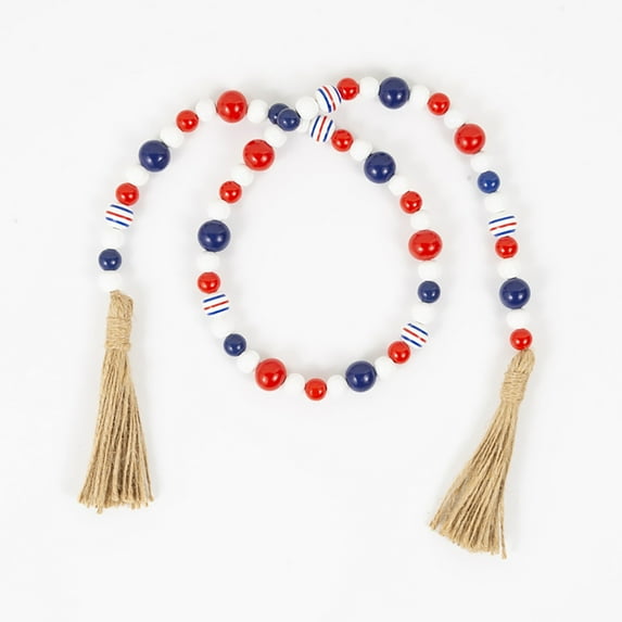 1X Independence Day Wooden Bead Decoration Promotion Sale! Independence Day Wooden Beads Decoration B Desktop Dress Up Clearance Sale